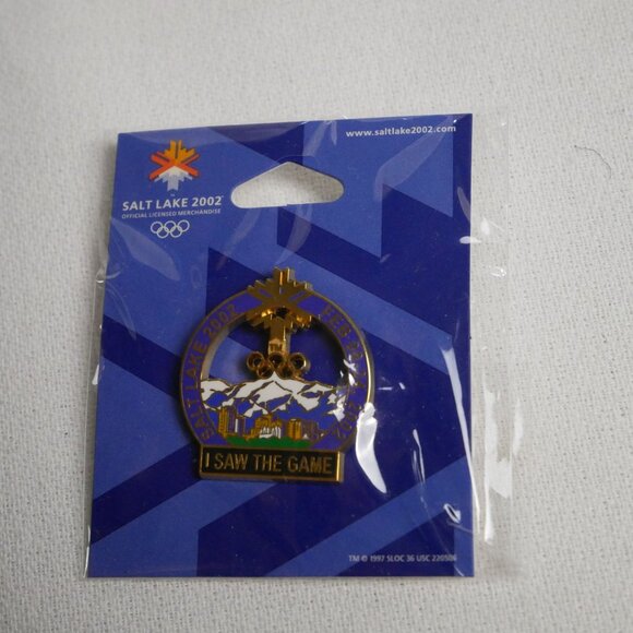 Salt Lake 2002 Olympic Winter Games "I Saw The Game" Collectible Pin - Picture 1 of 2